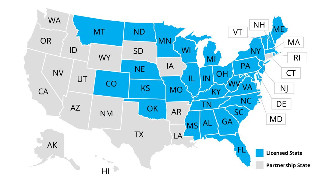 SingleSource Title Licensed Map